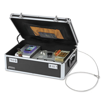 Vaultz® Locking Storage Chest, 14 1-2 X 8 X 19 1-2, Black freeshipping - TVN Wholesale
